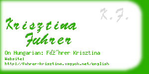 krisztina fuhrer business card